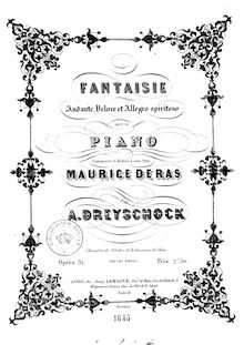 Partition complète, Fantaisie, Op.31, Dreyschock, Alexander