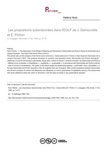 Les propositions subordonnées dans l EGLF de J. Damourette et E. Pichon - article ; n°124 ; vol.30, pg 51-72