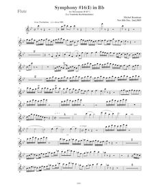 Partition flûte, Symphony No.16, Rondeau, Michel