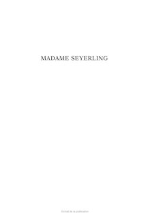 MADAME SEYERLING