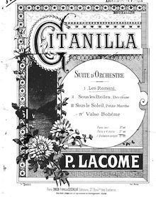 Partition complète, Gitanilla, Suite d orchestre, Lacôme d Estalenx, Paul