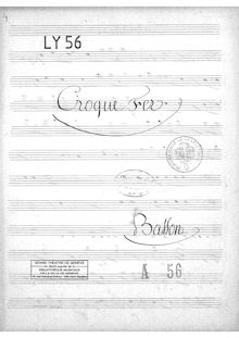 Partition basson, Croquefer, Offenbach, Jacques