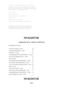 Hyacinthe par Alfred Assollant