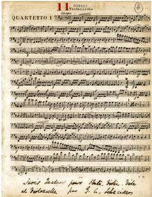 Partition violoncelle, 6 quatuors, Op.51, Schneider, Georg Abraham
