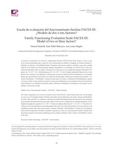 ESCALA DE EVALUACIÓN DEL FUNCIONAMIENTO FAMILIAR FACES III: ¿MODELO DE DOS O TRES FACTORES? ( Family Functioning Evaluation Scale FACES III: Model of two or three factors?)