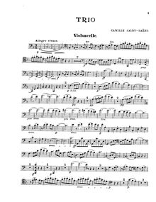 Partition de violoncelle, Piano trio no. 1 en F major, Op.18 par Camille Saint-Saëns