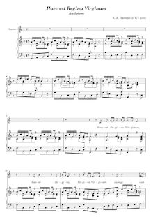 Partition Vocal score, Haec est Regina virginum, Handel, George Frideric