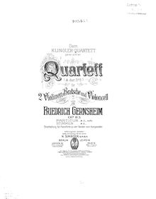 Partition viole de gambe, quatuor No.5, Op.83, A Major, Gernsheim, Friedrich