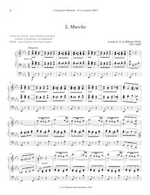 Partition , Marche, L Organiste Moderne, Lefébure-Wély, Louis James Alfred