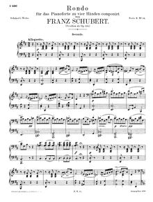 Partition complète, Rondo, D.608, Schubert, Franz par Franz Schubert