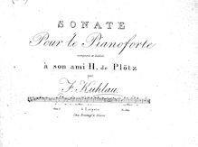 Partition complète, Piano Sonata, Op.5a, Kuhlau, Friedrich