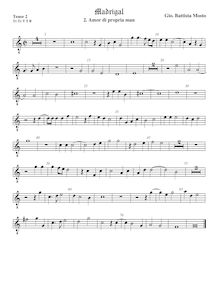 Partition ténor viole de gambe 2, octave aigu clef, Madrigali a 5 voci, Libro 2 par  Giovanni Battista Mosto par Giovanni Battista Mosto