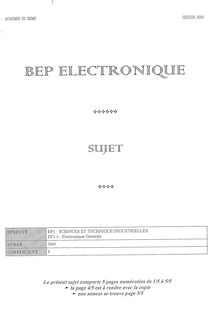 Electronique générale 2000 BEP - Electronique