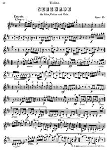 Partition violon, Serenade, D major, Beethoven, Ludwig van
