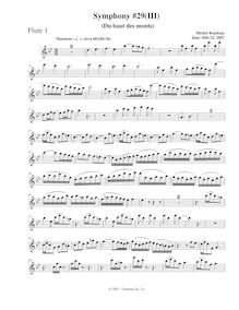 Partition flûte 1, Symphony No.29, B♭ major, Rondeau, Michel par Michel Rondeau