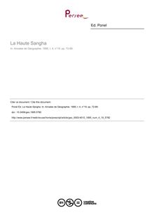 La Haute Sangha - article ; n°19 ; vol.4, pg 72-89