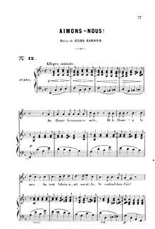Partition complète (F major), Aimons-nous, Gounod, Charles