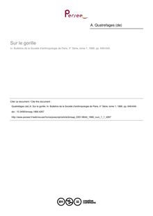 Sur le gorille - article ; n°1 ; vol.1, pg 648-649