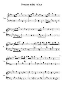 Partition complète, Toccata en B-flat minor, B♭ minor, Cohen, Roberto Cesar