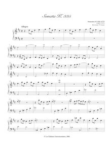 Partition Sonata K.335, 100 clavier sonates, Scarlatti, Domenico