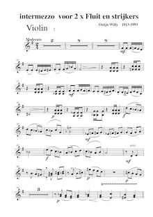 Partition violons II, Intermezzo 2x fluit en strijkers, Ostijn, Willy