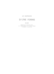 Le supplice d une femme : drame en 3 actes (Troisième édition) / avec une préface, par Émile de Girardin