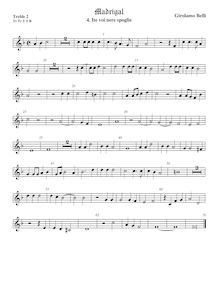 Partition viole de gambe aigue 2, Madrigali a 5 voci, Libro 7, Belli, Girolamo par Girolamo Belli