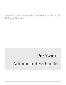 PreAward Administrative Guide