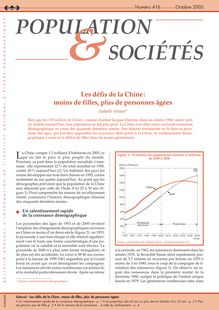 Les défis de la Chine: moins de filles, plus de personnes âgées