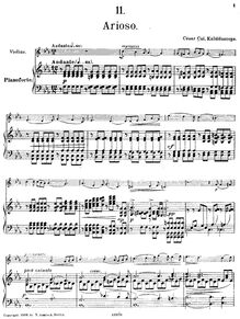 Partition , Arioso, Kaleidoscope, 24 morceaux pour violin et piano