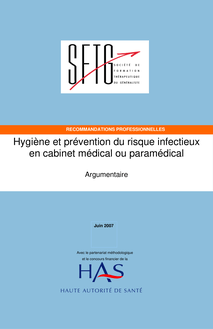 Hygiène et prévention du risque infectieux en cabinet médical ou paramédical - Hygiène au cabinet médical ou paramédical - Argumentaire