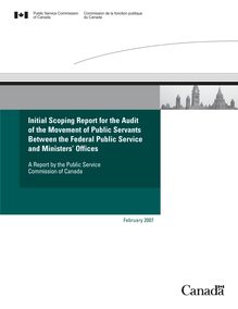 Audit of the Movement of Public Servants Between the Federal Public Service and Ministers’ Offices