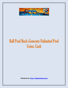 Ball Pool Hack-Generate Unlimited Pool Coins, Cash