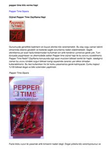 Pepper Time red pepper hapi yorumlari