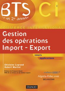 Gestion des opérations Import - Export