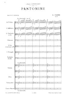 Partition complète, Pantomime, Op.24, Pierné, Gabriel