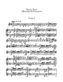 Partition violons I, Miroirs, Ravel, Maurice