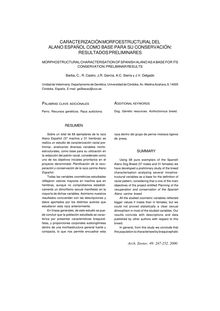 Caracterización morfoestructural del Alano Español como base para su conservación: resultados preliminares