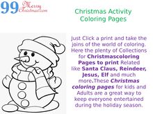 Christmas Activity Coloring Pages