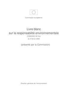 Livre blanc sur la responsabilité environnementale