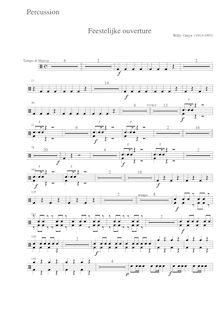 Partition timbales, ouverture festive, G minor, Ostijn, Willy