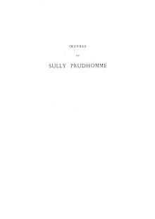 Poésies de Sully Prudhomme : 1879-1888