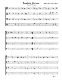 Partition  15, Tripla - partition complète (Tr T T B), Banchetto Musicale