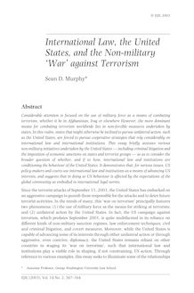 International Law, the United States, and the Non-military 'War ...