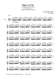 Partition violon 1, Opus 11/3c, Peters-Rey, Gregor