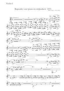 Partition violons I, Rapsodie piano en strijkers, Ostijn, Willy