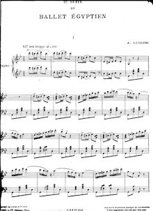 Partition complète, Ballet Egyptien, Op.12, Luigini, Alexandre
