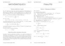 Mathématiques 1 2003 Classe Prepa PSI Concours Centrale-Supélec