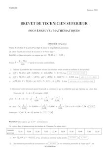 Corrige BTSEAU Mathematiques 2000