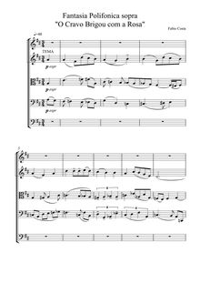 Partition compléte - corde orchestre, Fantasia Polifonica sopra  O Cravo Brigou com a Rosa  pour cordes